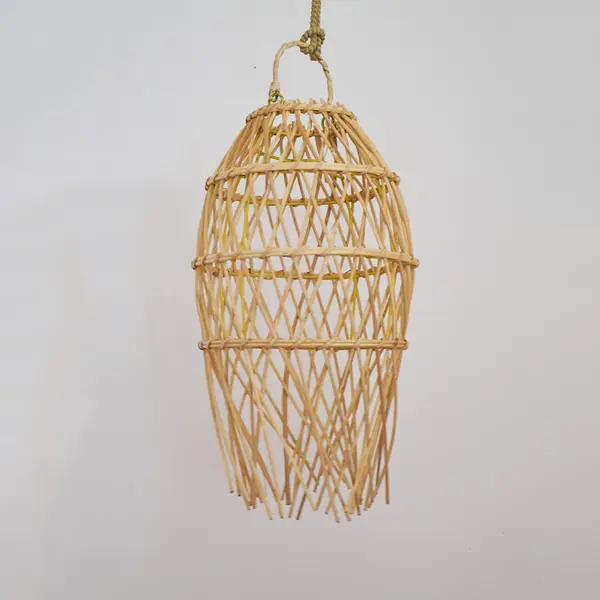 Small rattan pendant light