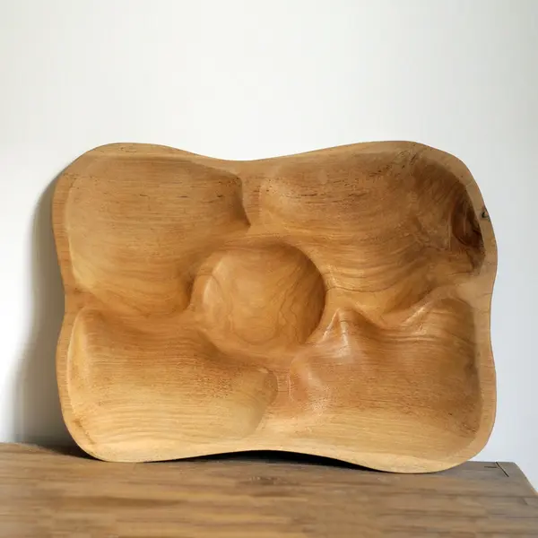 Teak aperitif tray