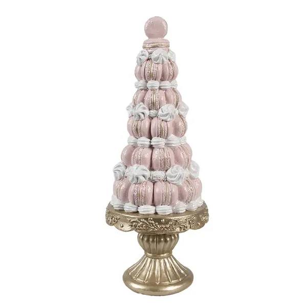 Gâteau décoratif avec macarons roses